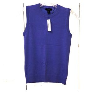 NWT J Crew Purple Sleeveless Sweater XXS